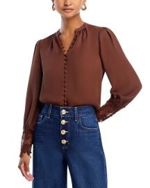 LAGENCE Ava Lace Cuff Blouse Bloomingdales at Bloomingdales